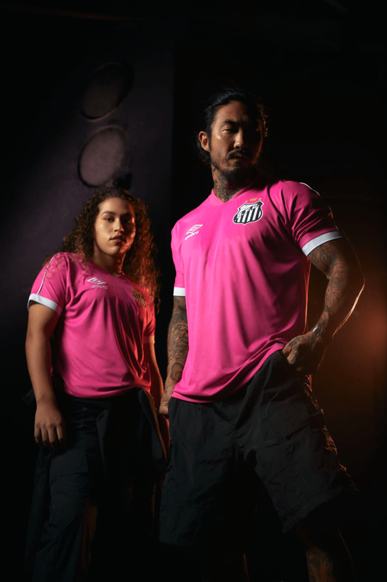 Camisa Masculina Umbro Santos Outubro Rosa