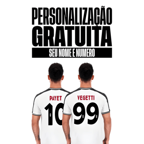 Kit Infantil Kappa Vasco Supporter 2024/25 Preto e Branco - Minha loja