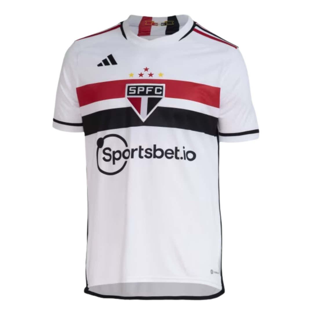 Conjunto Infantil São Paulo Adidas 23/24 Home - Minha loja