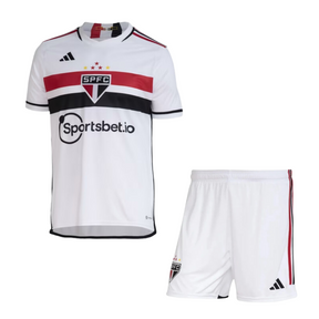 Conjunto Infantil São Paulo Adidas 23/24 Home - Minha loja