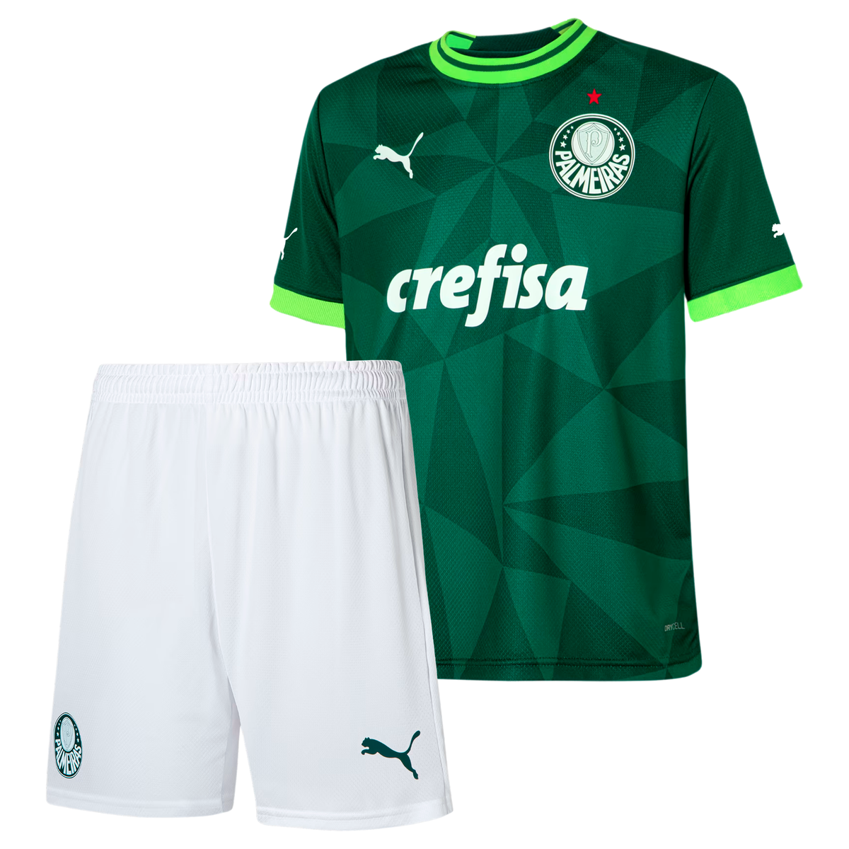 Conjunto Infantil Palmeiras Feminino 23/24 Uniforme Casa