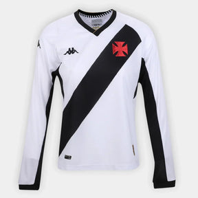 Camisa Vasco da Gama II 23/24 - Jogador Manga Longa Kappa Feminina - Branco - Minha loja