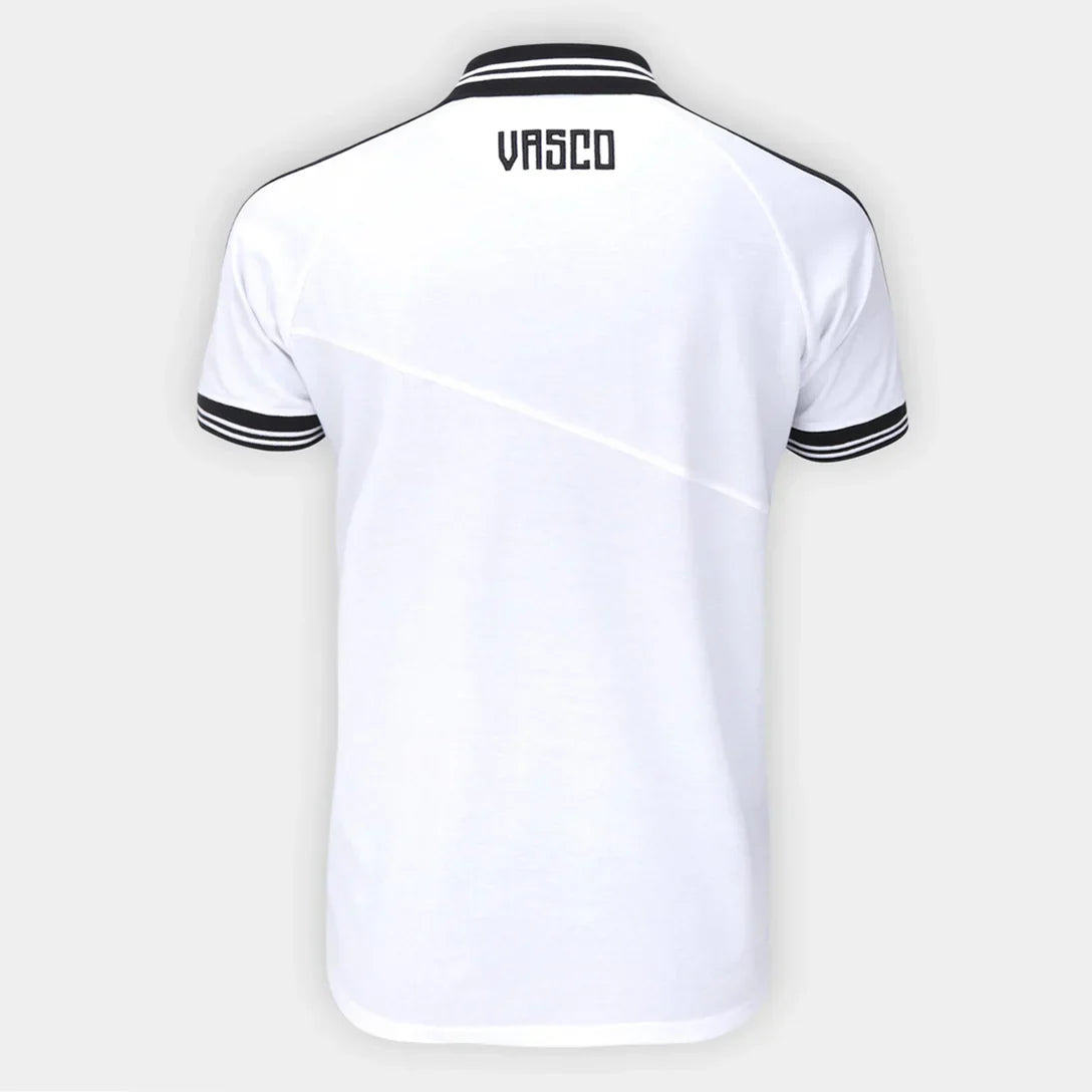 Camisa Polo Vasco Kappa Masculina - Branco+Preto - Minha loja