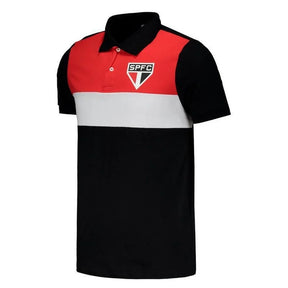 Polo São Paulo Recortes Masculina - Preto - Minha loja