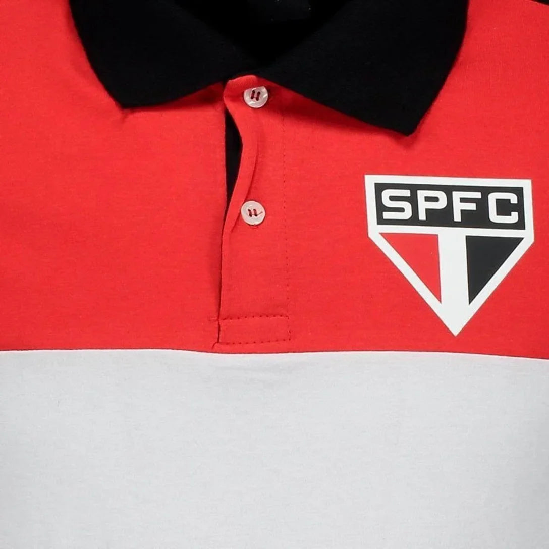 Polo São Paulo Recortes Masculina - Preto - Minha loja