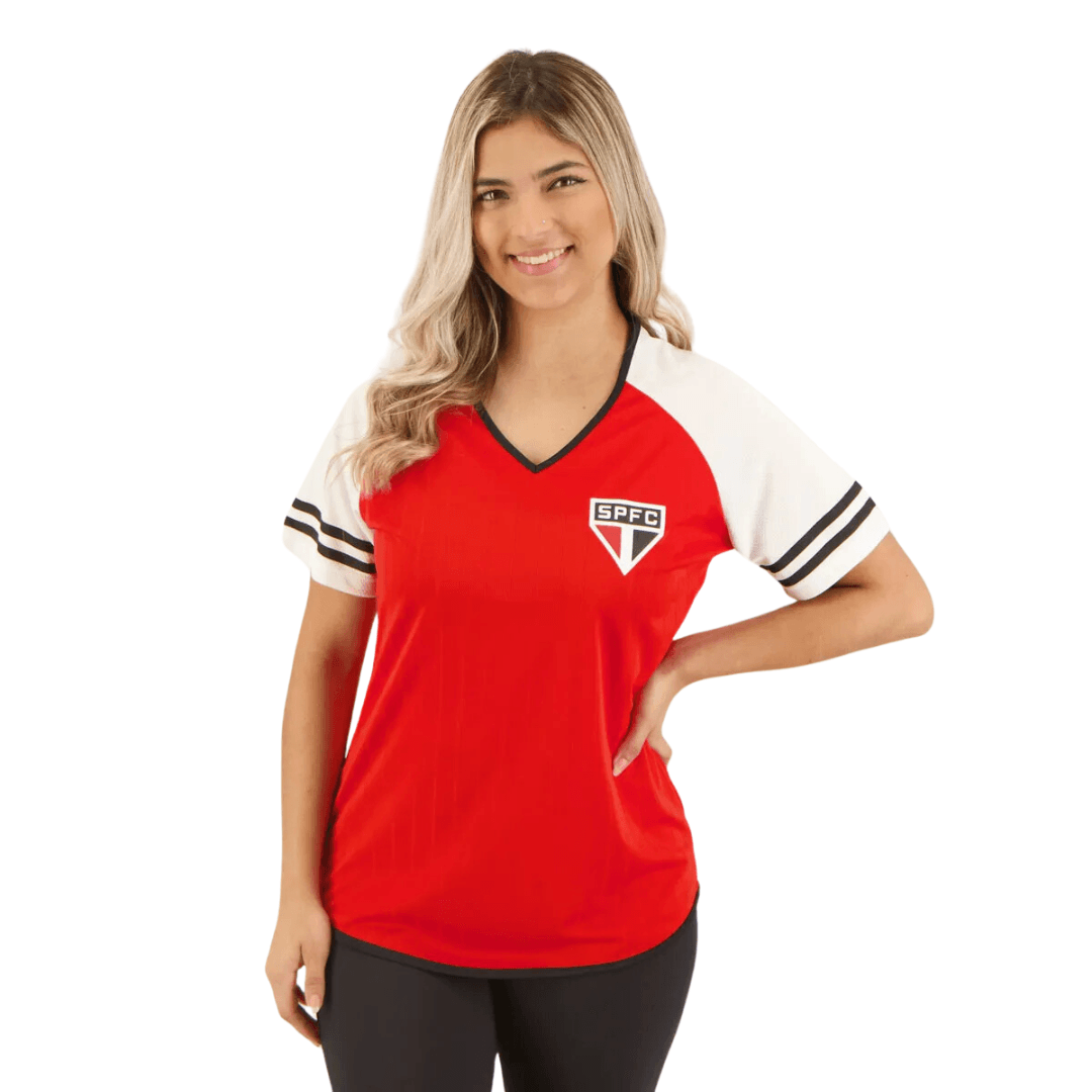 Camisa São Paulo Cheerleader Feminina Vermelha - Minha loja