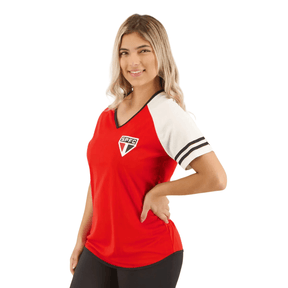 Camisa São Paulo Cheerleader Feminina Vermelha - Minha loja