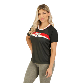 Camisa São Paulo Pristine Feminina Preta - Minha loja