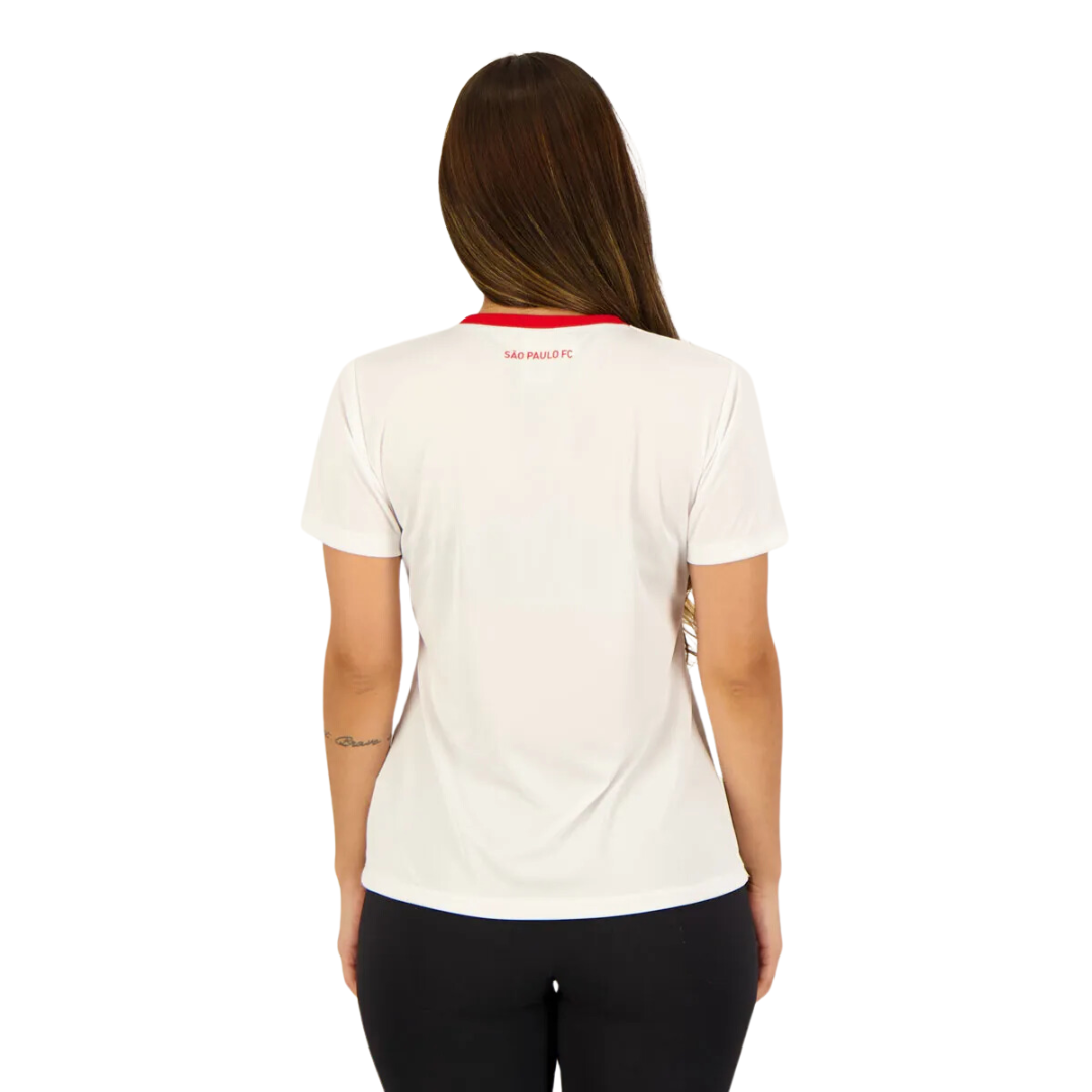 Camisa São Paulo Realistic Feminina Branca - Minha loja