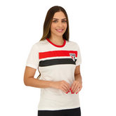 Camisa São Paulo Realistic Feminina Branca - Minha loja