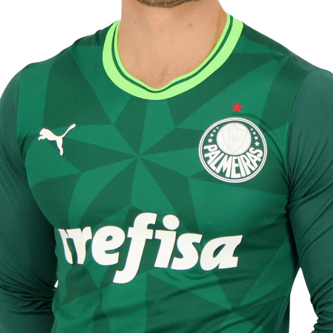 Camisa Palmeiras Puma 23/24 Manga Longa - Uniforme Casa