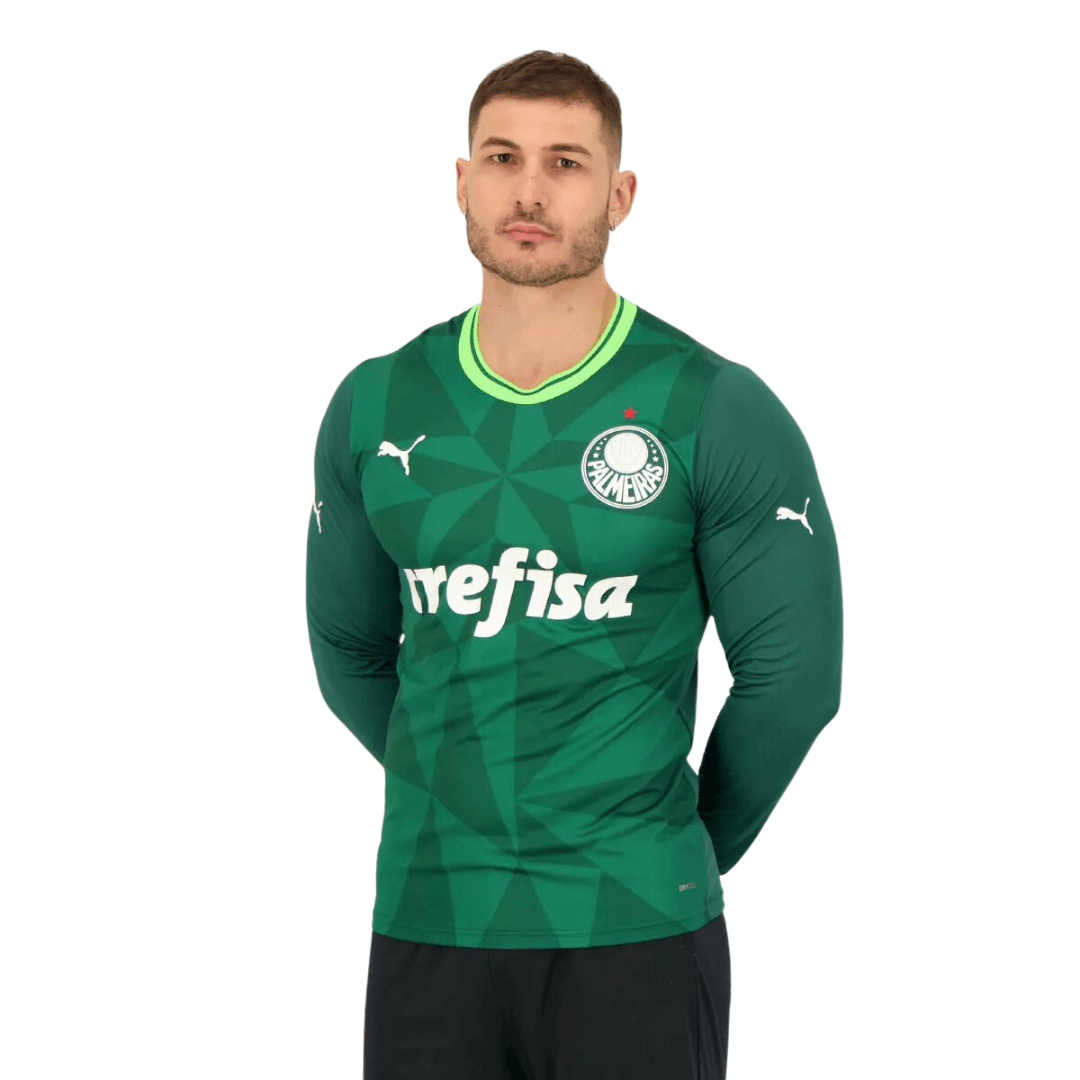 Camisa Palmeiras Puma 23/24 Manga Longa - Uniforme Casa