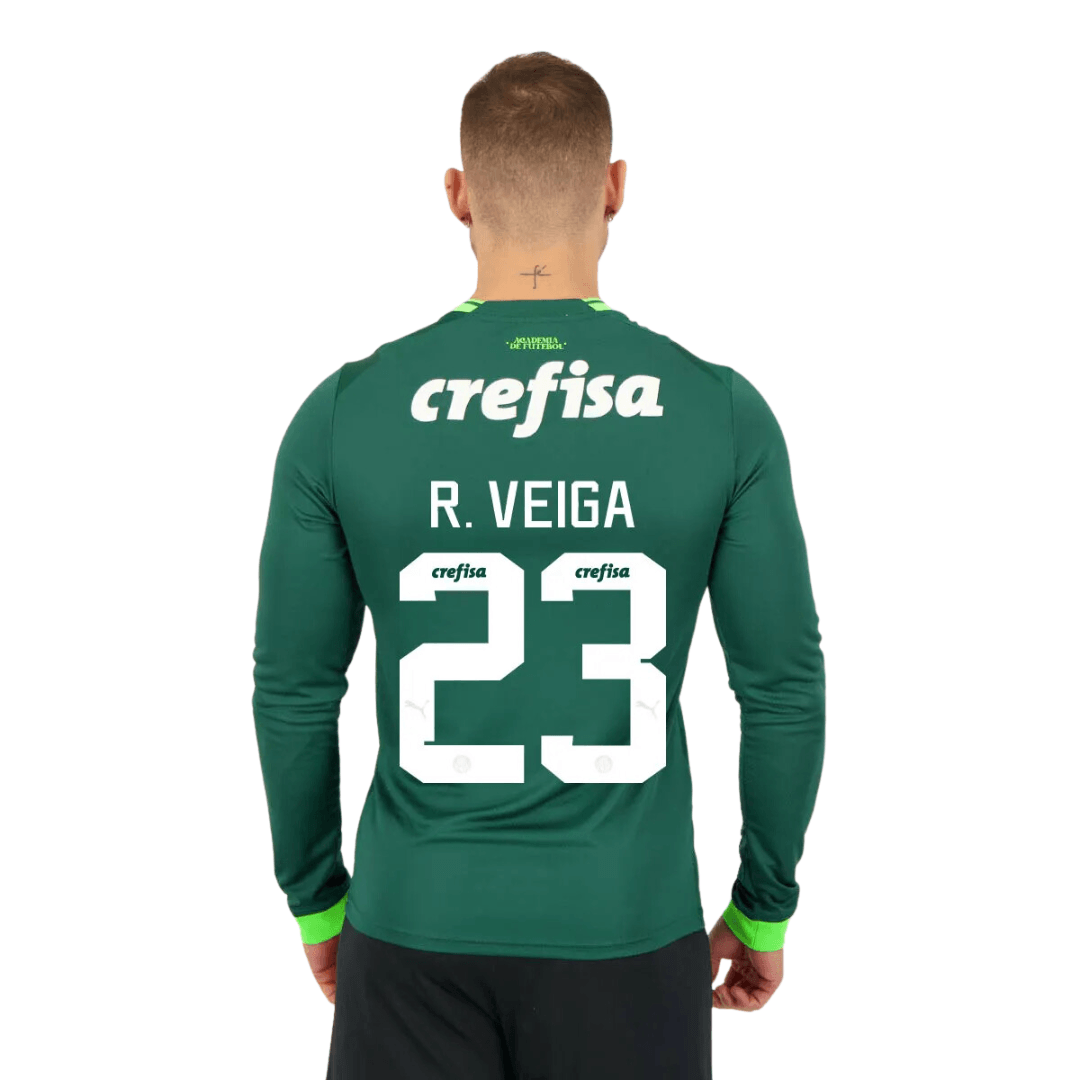 Camisa Palmeiras Puma Manga Longa 23/24 R. Veiga - Uniforme Casa