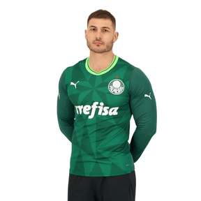 Camisa Palmeiras Puma Manga Longa 23/24 Dudu - Uniforme Casa