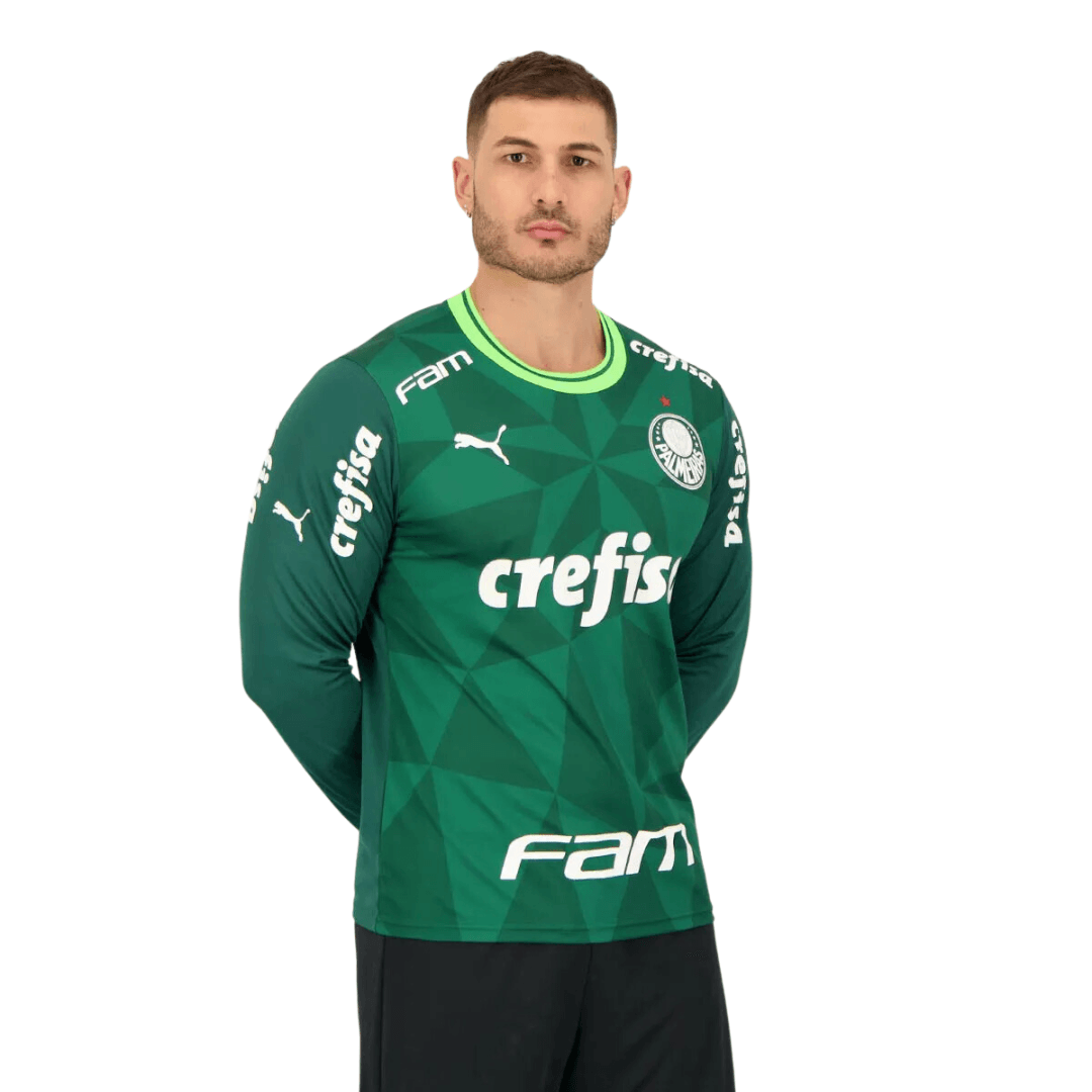 Camisa Palmeiras Puma Todos Patrocinadores 23/24 Manga Longa - Uniforme Casa