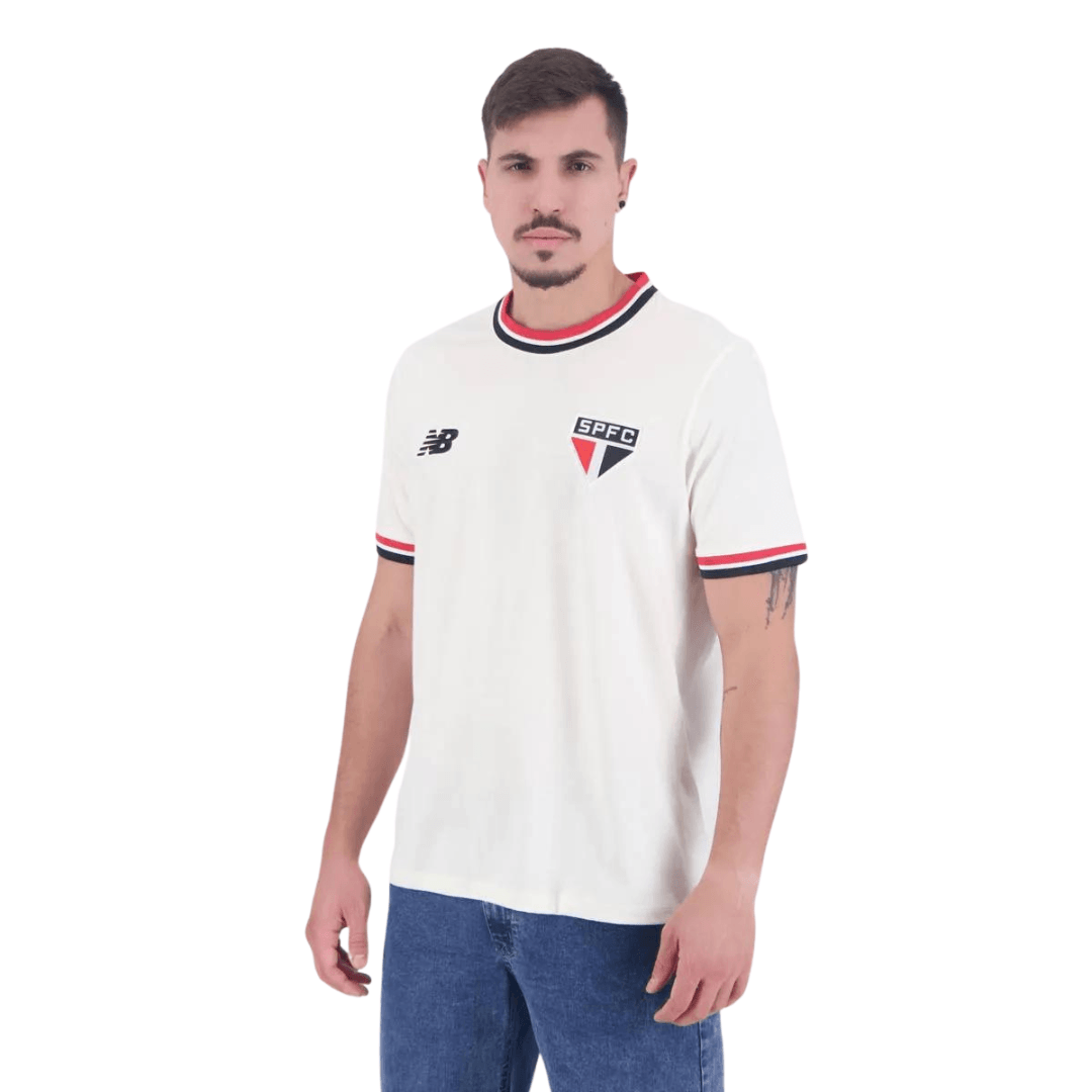 Camisa New Balance São Paulo Retrô Off White - Minha loja