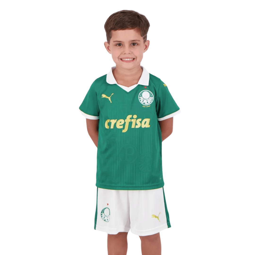 Conjunto Infantil Palmeiras Puma 24/25 Uniforme Casa