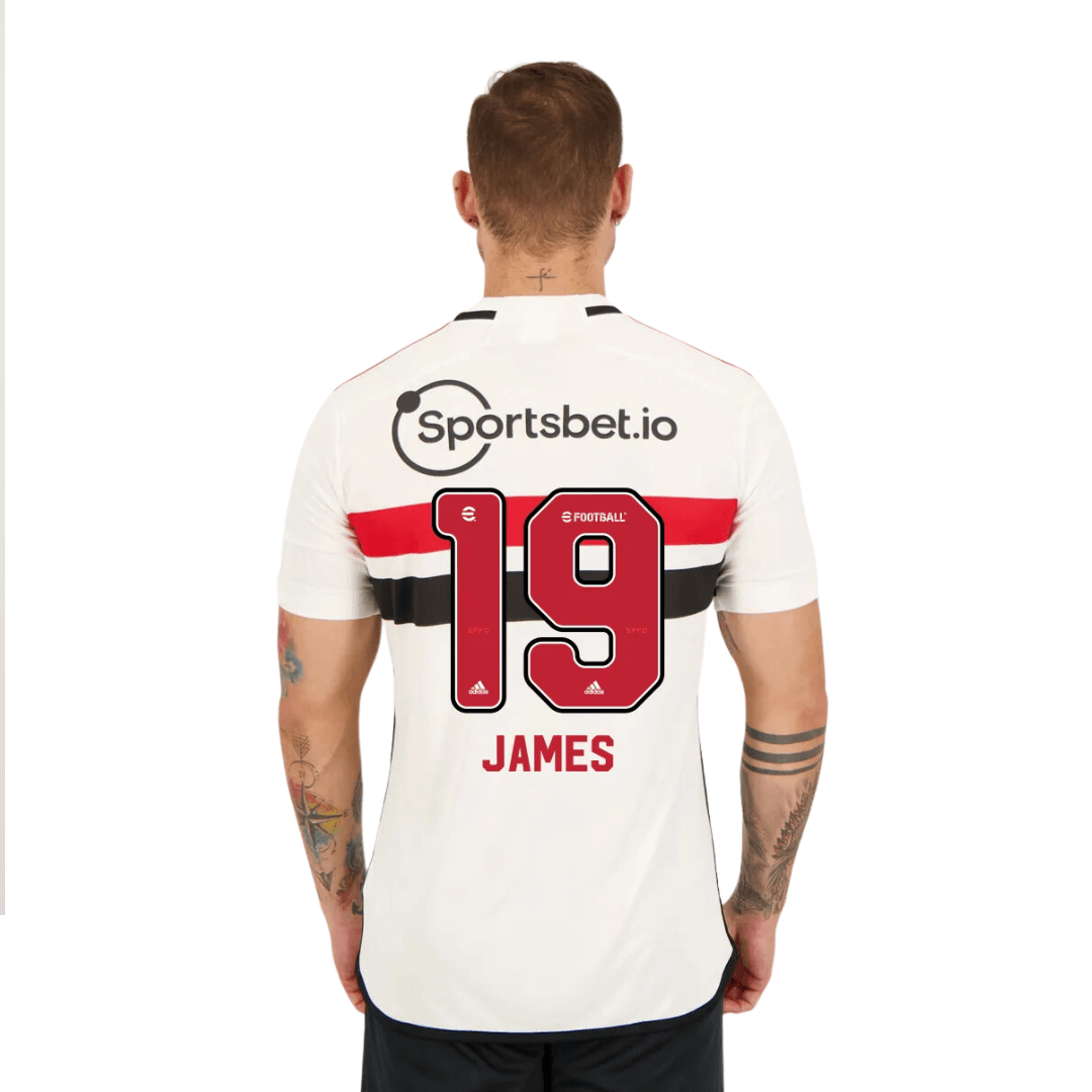 Camisa Adidas São Paulo I 2023 19 James - Minha loja