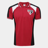 Camisa Polo São Paulo Pippes Masculina - Vermelho+Preto - Minha loja