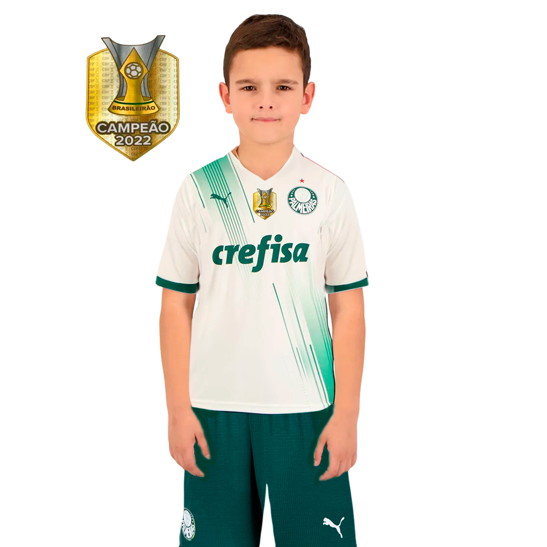 Conjunto Infantil Palmeiras Puma 23/24 Uniforme Fora