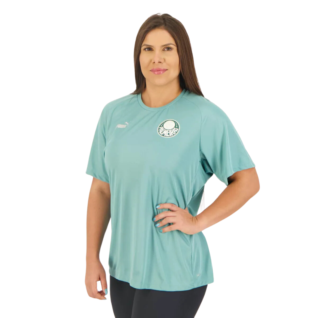 Camisa Puma Palmeiras Casual Feminina Azul