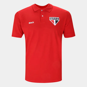 Camisa Polo São Paulo Jogo CT Masculina - Vermelho - Minha loja