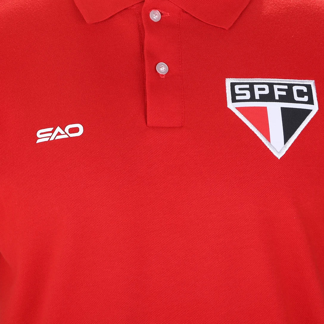 Camisa Polo São Paulo Jogo CT Masculina - Vermelho - Minha loja