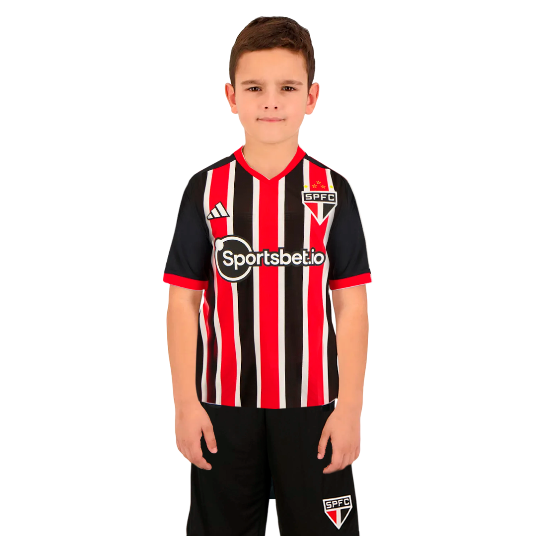 Conjunto Infantil São Paulo Adidas 23/24 Away - Minha loja