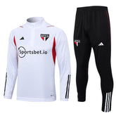 Conjunto São Paulo Adidas Zíper Curto Branco - Minha loja