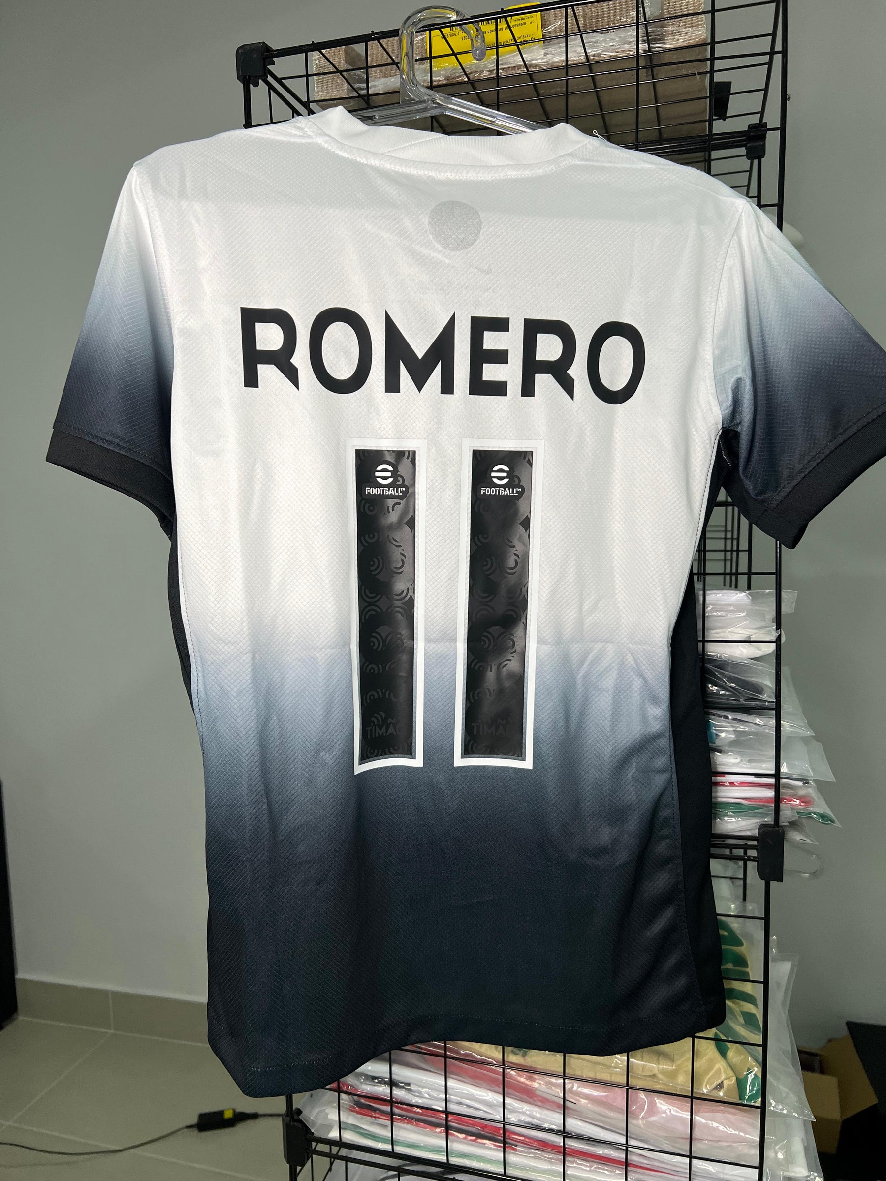 CAMISA FEMININA CORINTHIANS I HOME #ROMERO 11 2024/25 BRANCA PRONTA ENTREGA