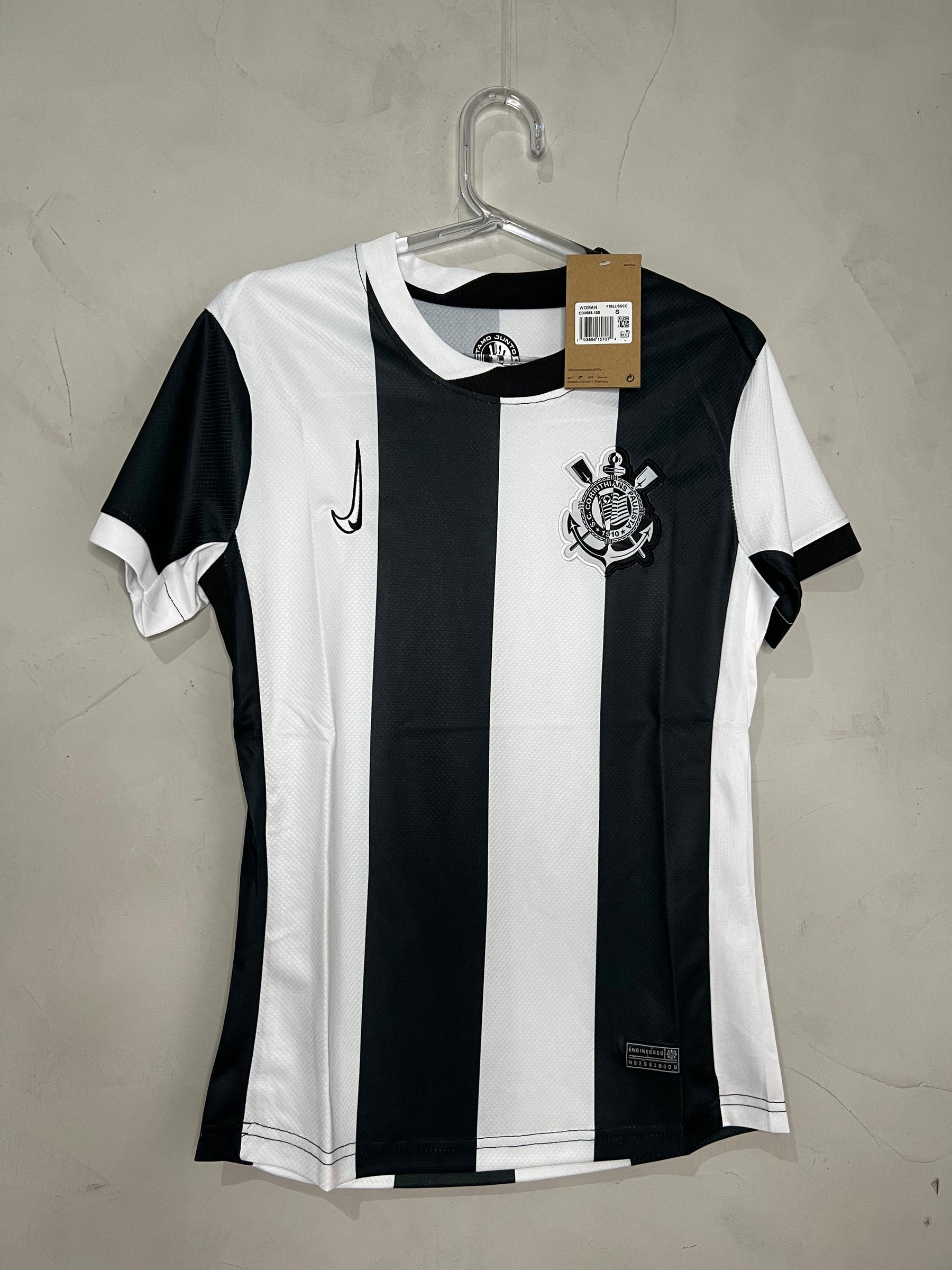 CAMISA FEMININA CORINTHIANS III THIRD 2024/25 PRETO/BRANCO