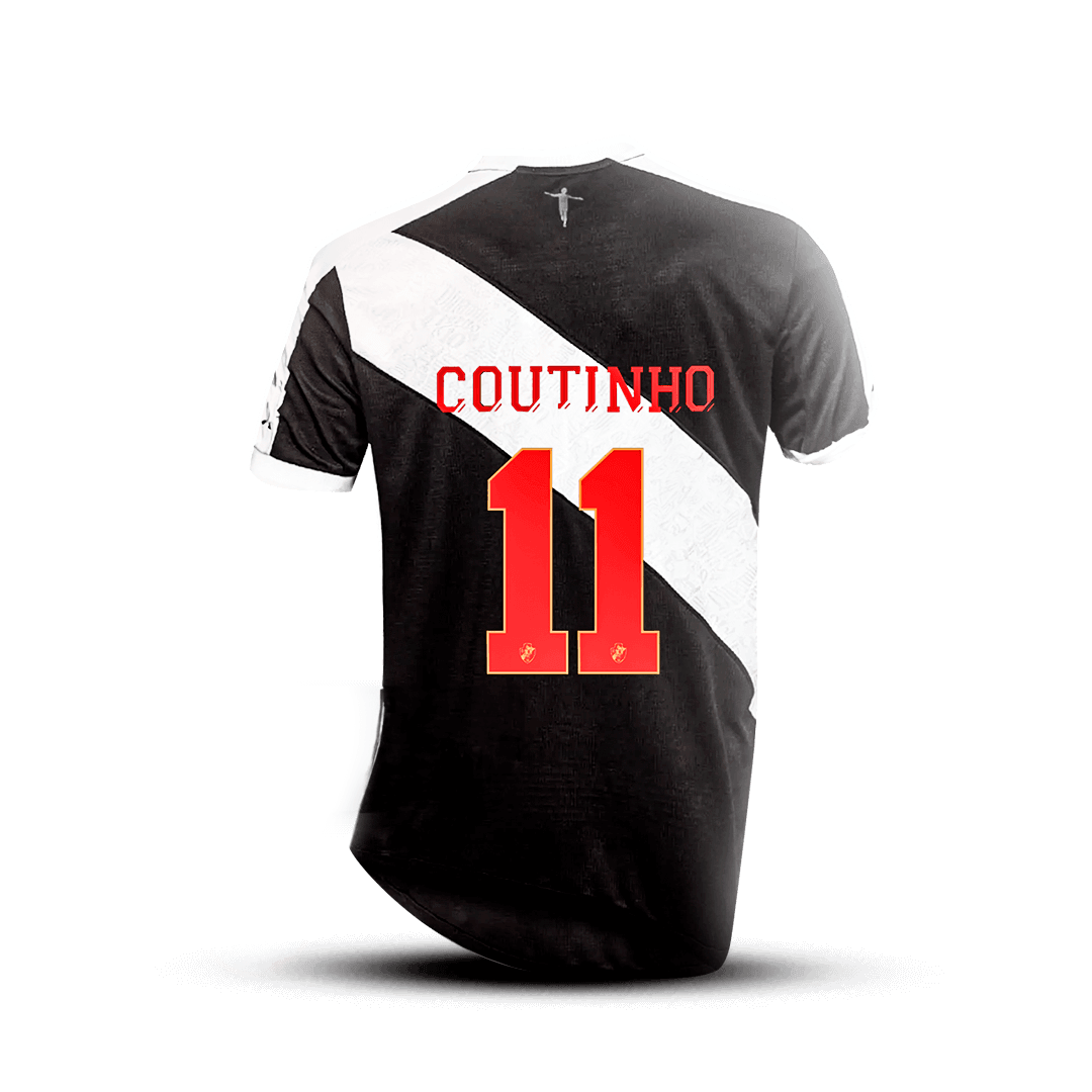 Camisa Kappa Vasco 2024/25 I Coutinho Nº 11 - Minha loja