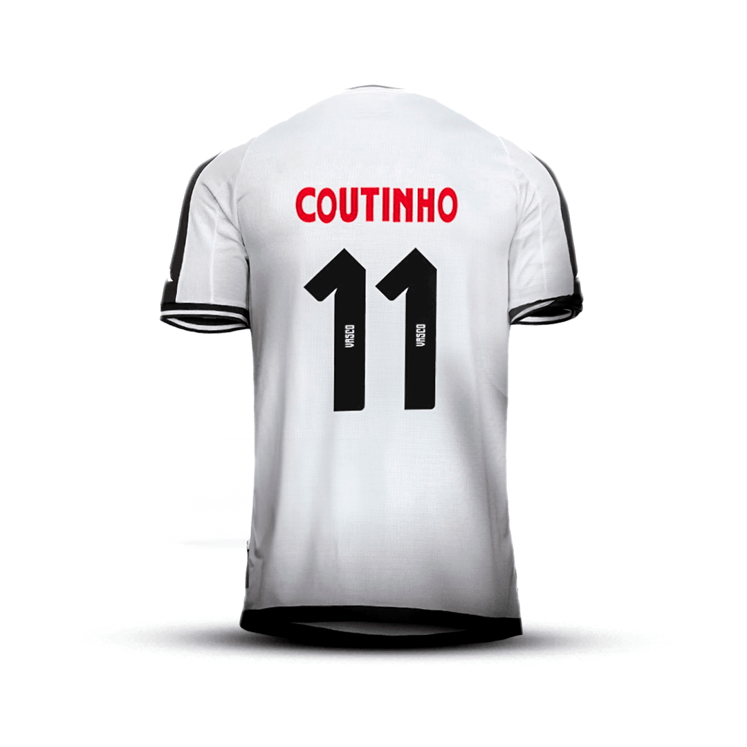 Camisa Kappa Vasco 2024/25 II Coutinho Nº 11 - Minha loja