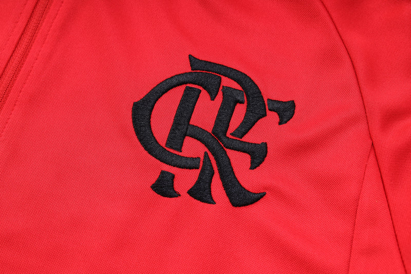 Conjunto Treino Flamengo Ziper Curto Vermelho 2023/24 - LOJA OFICIAL