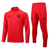 Conjunto Treino Flamengo Ziper Curto Vermelho 2023/24 - LOJA OFICIAL