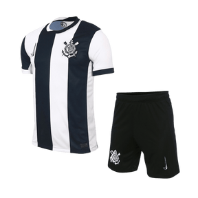 CONJUNTO INFANTIL CORINTHIANS III THIRD 2024/25 PRETO/BRANCO