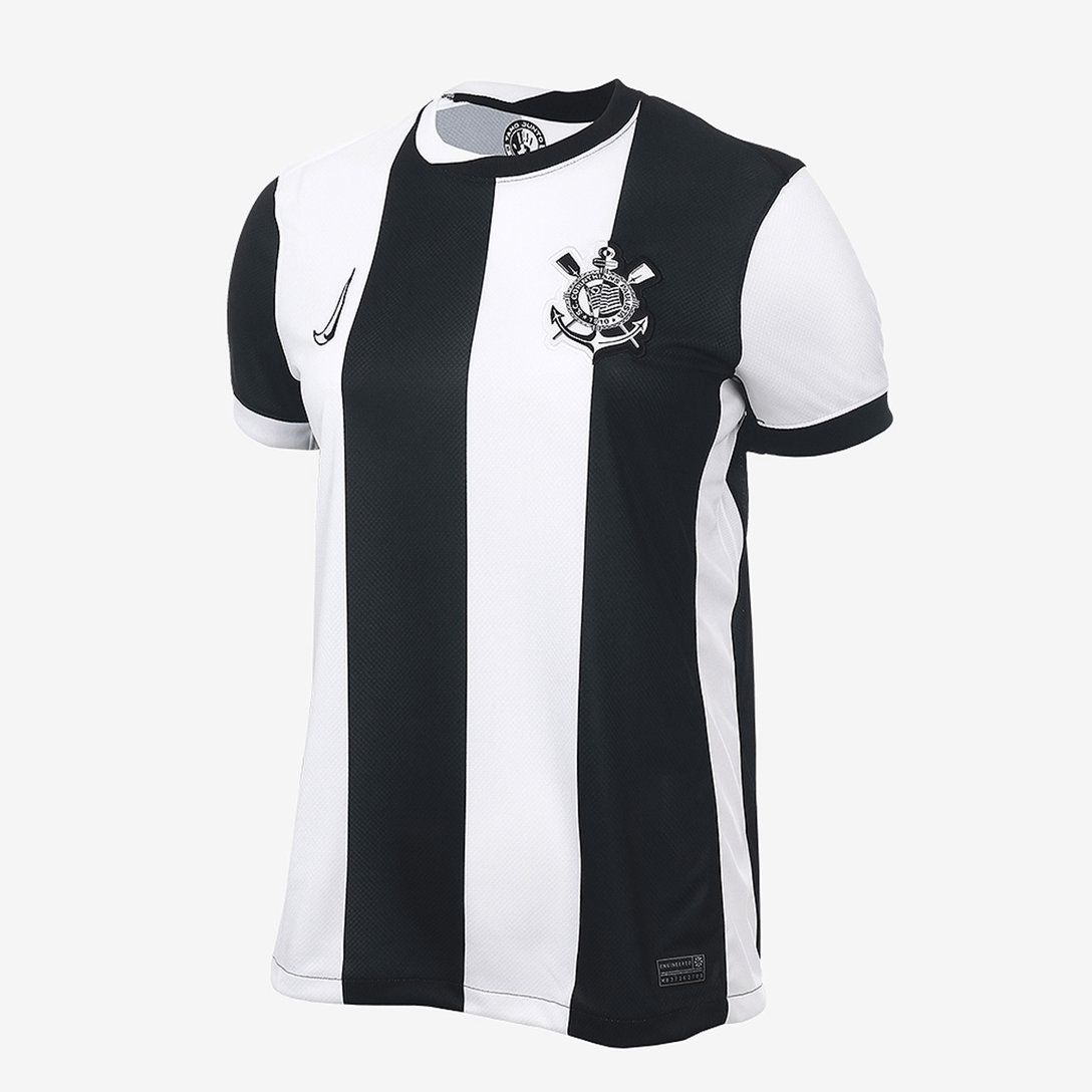 CAMISA FEMININA CORINTHIANS III THIRD 2024/25 PRETO/BRANCO