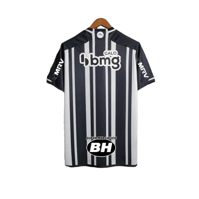 Camisa Galo I 23/24 Torcedor Masculina - Preta com listras brancas