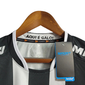 Camisa Galo Retro 16/17 Torcedor Masculino - Preta com branca patrocínio caixa econômica