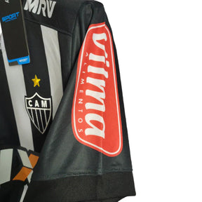 Camisa Galo Retro 16/17 Torcedor Masculino - Preta com branca patrocínio caixa econômica