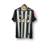 Camisa Galo Retro 16/17 Torcedor Masculino - Preta com branca patrocínio caixa econômica